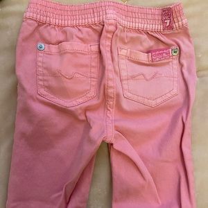 7 For mankind jeans 6-9months pink